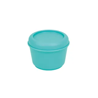Milan Sunset Fiambrera Hermetica Redonda de 0.25L - Libre de BPA - Tapa de Rosca - Apto para Microondas, Lavavajillas y Congelador - 10x7cm - Color Turquesa