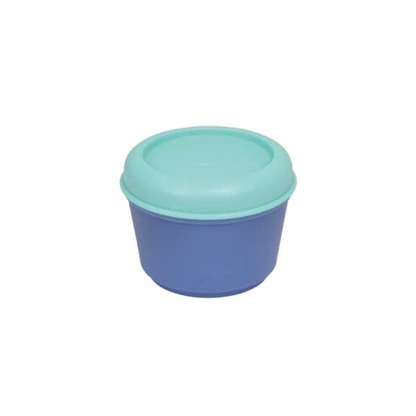Milan The Fun Fiambrera Hermetica Redonda de 0.25L - Libre de BPA - Tapa de Rosca - Apto para Microondas, Lavavajillas y Congelador - 10x7cm - Color Turquesa