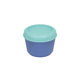 Milan The Fun Fiambrera Hermetica Redonda de 0.25L - Libre de BPA - Tapa de Rosca - Apto para Microondas, Lavavajillas y Congelador - 10x7cm - Color Turquesa