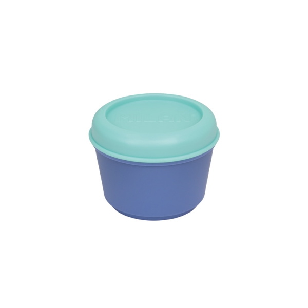 Milan The Fun Fiambrera Hermetica Redonda de 0.25L - Libre de BPA - Tapa de Rosca - Apto para Microondas, Lavavajillas y Congelador - 10x7cm - Color Turquesa