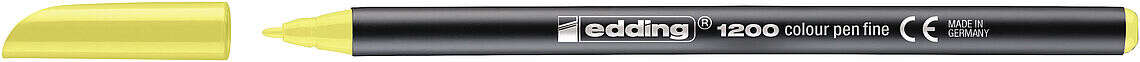 Edding 1200 Rotulador - Punta Redonda - Trazo 1mm - Tinta con Base de Agua - Color Amarillo Neon · Pack de 10 uds.