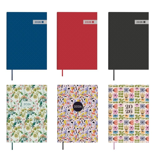 Finocam Dynamic Porto Pack de 7 Agendas Surtidas en Catalan - Anual 2026 - Formato Y10 - Semana Vista en Vertical - Color Surtidos