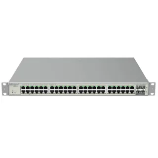 Ruijie RG-NBS5200-48GT4XS-UP Switch con Autonegociacion - 48 Puertos Ethernet hasta 1Gbps - 4x SFP+ hasta 10Gbps - PoE/PoE+/PoE++ hasta 740W - Fuente de Alimentacion Fija - Color Acero
