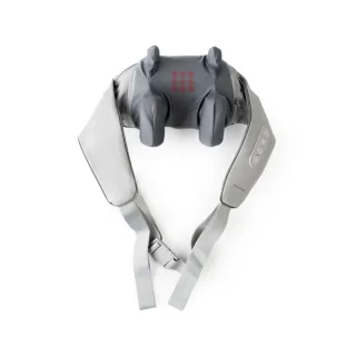 Innovagoods Silax Masajeador de Cuello y Espalda 6D - Autonomia 10min - 3 Velocidades - Bateria 2000mAh - Funcion Calor - Recargable - Apagado Automatico - 15x14x120cm - Color Gris