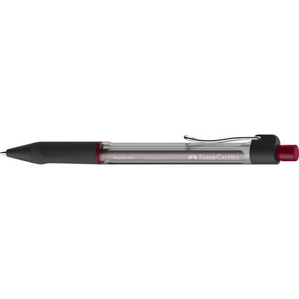 Faber-Castell Beyond Gel Boligrafo Retractil - Punta 0.7mm - Trazo de 0.4mm - Grip de Agarre - Tinta Gel Roja · Pack de 12 uds.