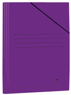 Mariola Carpeta de Carton Plastificado Folio 500gr/m2 - Medidas 34x25cm - Cierre con Goma Elastica - Color Violeta · Pack de 20 uds.