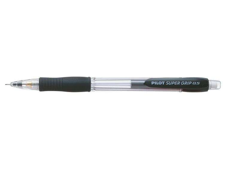 Pilot Portaminas SuperGrip H185 - Trazo 0.5mm - Mina HB - Cuerpo Negro · Pack de 12 uds.