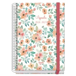 Dohe Prime Candy Agenda Escolar 26/27 - Formato A5 - Dia Pagina - Papel Offset Ahuesado 70g - Cubierta de Carton Plastificado - Espiral - Goma - 15x21x4cm - Multicolor
