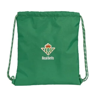 Safta Real Betis Balompie Saco Plano - Bolsillo Interior con Cremallera - Cierre con Cordones - Material Reciclado - 5L - Ligero y Resistente - Ideal para Uso Diario - 350x10x400mm - Color V