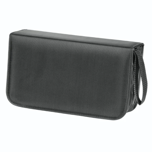 Hama Antistatic Archivador de Nylon para 120 CDs/DVDs - Fundas de Poliester - Proteccion contra Cargas Electrostaticas - 29.4x16.6x9.4cm - Color Negro
