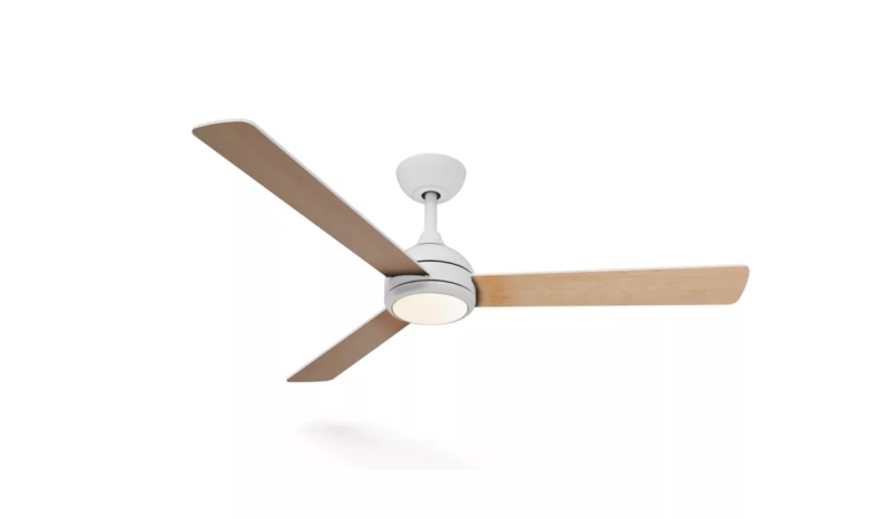 Philips Velyx Ceiling Ventilador de Techo con Luz LED Hasta 6500K - Aspas Fijas - 32W Ventilador + 24W Luz - Mando a Distancia - Color Blanco/Madera