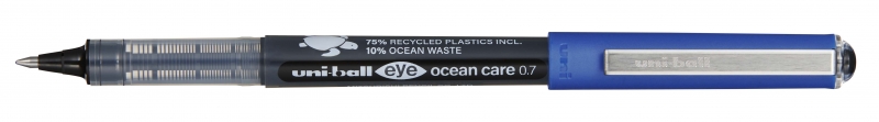 Uni-ball Eye Ocean Care UB-157ROP Boligrafo de Tinta Liquida - Punta de Bola 0.7mm - Trazo 0.5mm - Tinta Resistente al Agua y Luz - Color Negro · Pack de 12 uds.