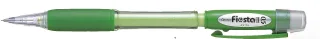 Pentel Fiesta II Portaminas HB 0.5mm con Goma - Incluye 2 Recargas - Grip de Goma - Diseño Ergonomico - Color Verde · Pack de 12 uds.