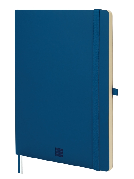 Finocam Nexo Cuaderno de Tapa Blanda - 72 Hojas - Formato B5 - 176x250mm - Papel Crema de 80g/m2 - Liso - Bolsillo Interior - Cierre con Goma - Hojas Microperforadas - Color Azul Marino