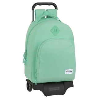 Safta Blackfit8 Mochila con Carro - Bolsillo Frontal - Doble Tirador - Hombreras Acolchadas - Asa Forrada - Mochila Extraible - 20.1L - 320x150x420mm - Color Turquesa