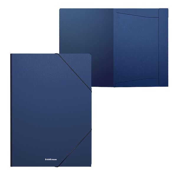 Erichkrause Matt Classic Carpeta Solapas A4 - Fabricada en Polipropileno - Color Azul · Pack de 4 uds.