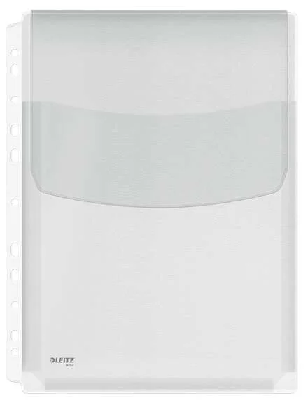 Leitz Pack de 5 Fundas Fuelle con Solapa A4 Multitaladro 11 - Capacidad 200 Hojas - Fabricada en PVC de 170 Micras - Expansibles hasta 20mm - Textura Lisa