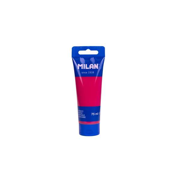 Milan Tubo de Pintura Acrilica 75ml - Pigmentos de Alta Calidad - Mezclable - Color Rosa Hibisco · Pack de 6 uds.