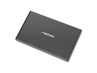 Natec Rhino GO Caja Externa para Discos HDD/SSD SATA 2.5" - USB 3.0 - Compatible con Discos de Hasta 4TB - Plug and Play - Color Negro