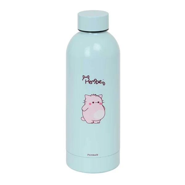 Safta Pembe The Pink Cat Botella Termo de 500ml - Acero Inoxidable - 70x225mm - Color Turquesa