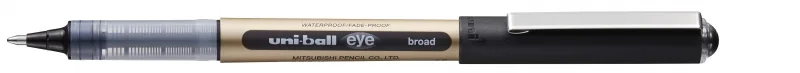 Uni-ball UB-150-10 Eye Broad Boligrafo de Tinta Liquida - Punta de Bola 1mm - Tinta Resistente al Agua y Luz - Sistema de Control de Tinta - Color Negro · Pack de 12 uds.