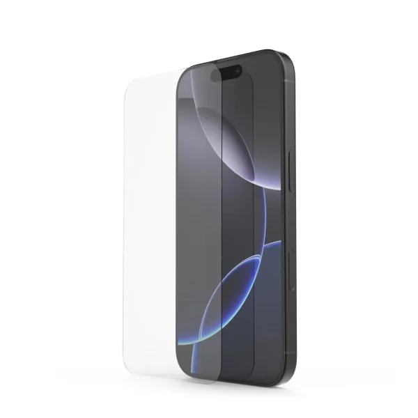Hama Clear Protect Protector de Pantalla para iPhone 16 Pro - Antihuellas - Vidrio de Seguridad - Grado de Dureza 9H - Color Transparente