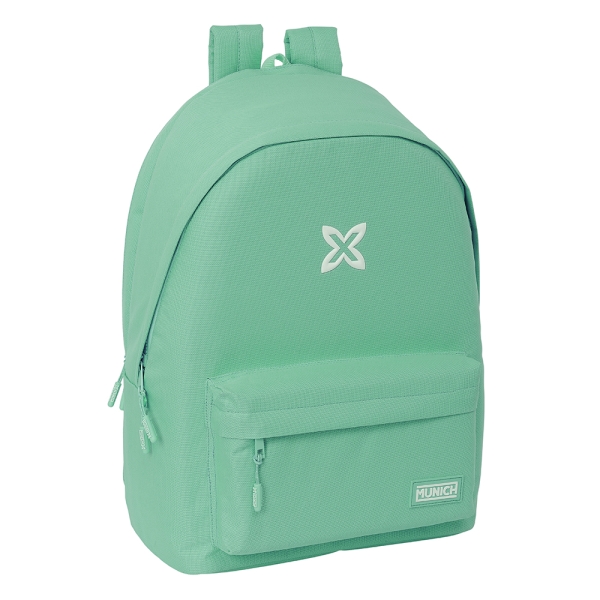 Safta Munich Basicos Mochila para Portatil hasta 15.6" - Conector USB - Base Acolchada - Bolsillo Frontal - Hombreras Ergonomicas - Asa Superior - 24.55L - 310x180x440mm - Color Turquesa
