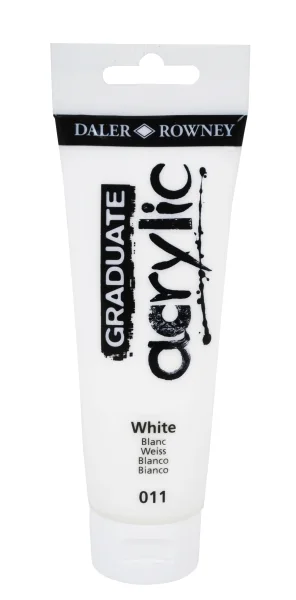 Daler Rowney Graduate Pintura Acrilica - Tubo de Plastico - 120ml - Color Blanco Titanio