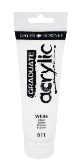 Daler Rowney Graduate Pintura Acrilica - Tubo de Plastico - 120ml - Color Blanco Titanio