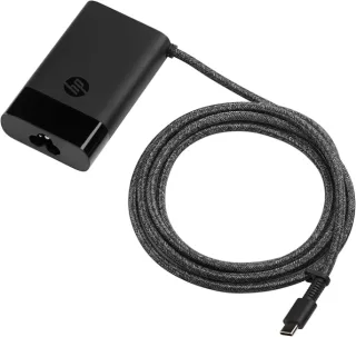 HP Cargador USB‑C 65W para Portatil - Potencia Inteligente 15/27/60/65W - Compatible con Portatiles, Tablets y Smartphones USB‑C - Diseño Compacto y Ligero - Color Negro