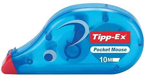 Tipp-Ex Pocket Mouse Cinta Correctora 4.20mm x 10m - Resistente - Escritura Instantanea - Capuchon Protector · Pack de 10 uds.