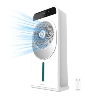 Cecotec EnergySilence 5000 Cool Wave Climatizador de 5L - 28W - Control Remoto y Pantalla LED - 12 Velocidades - Oscilacion de 360º - Modos Normal, Nature y Sleep - Temporizador - Color Blan
