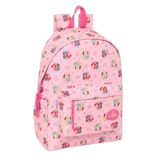 Safta Princesas Disney Mochila para Portatil hasta 14.1" - Interior Acolchado - Bolsillo Frontal - Portabotellas - Tirador Doble - Hombreras Ergonomicas - Asa Superior - 310x130x430mm - Colo