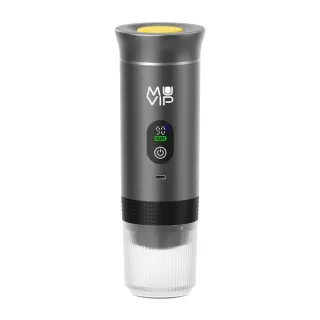 Muvip Xpresscup Cafetera Portatil - Compatible con Cafe Molido y Capsulas DG y NS - Presion de 20 Bares - Modo Caliente y Frio - Color Gris