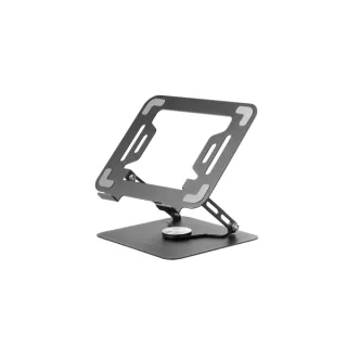 Mars Gaming MA-RSN Soporte de Sobremesa para Portatiles y Tablets hasta 17" - Ajustable en Altura - Rotacion 360º - Inclinacion hasta 180º - 260x225x38mm - Color Acero