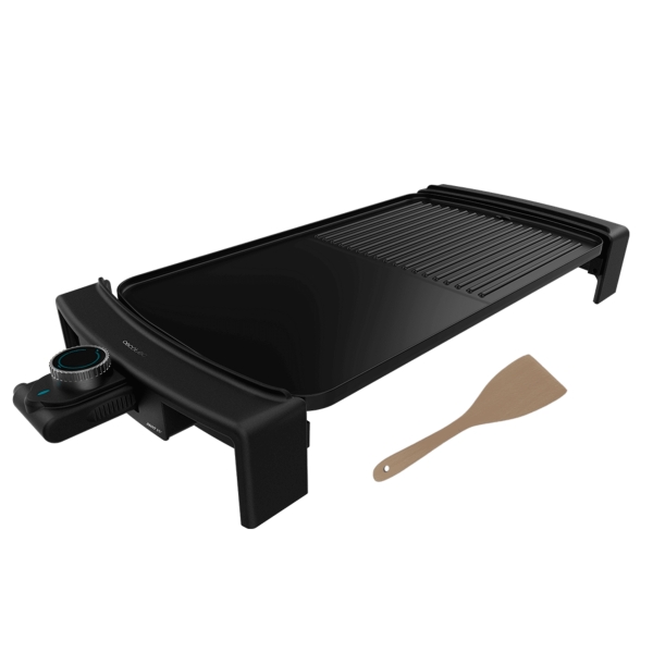 Cecotec Tasty and Grill 3000 BlackWater MixGrill Plancha Electrica - 2600W - Antiadherente - Superficie Mixta Grill y Plancha - Termostato Regulable - Apta para Lavavajillas - 45x25cm - Colo
