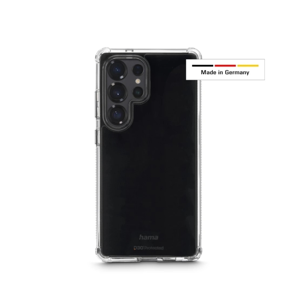 Hama Extreme Protect Funda para Samsung Galaxy S25 Ultra - Antideslizante - Policarbonato - Proteccion D3O - Bordes Elevados - Color Transparente