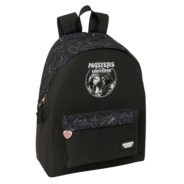 Safta Masters of the Universe Mochila - Bolsillo Frontal - Espalda Acolchada - Hombreras Ergonomicas - Cremallera con Doble Tirador - Asa de Mano - 33x42x15cm - Color Gris y Negro