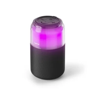 Hama Can Speaker Altavoz Portatil - Potencia 5W - Bluetooth - USB-C - Bateria 1800mAh - Rango 10m - Luz LED - 14.8x8.6x8.6cm - Color Negro