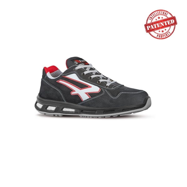 Upower Dharma S ESD Calzado de Seguridad Bajos - Talla 35 - Cuero Nubuck Resistente, Puntera de Aluminio, Hidrofugos, Antiarrugas, Suela Antideslizante, Proteccion S3S CI FO SR - Color Gris Oscuro