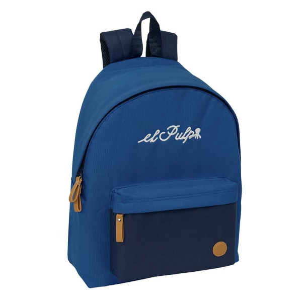 Safta el Pulpo Mochila - Bolsillo Frontal - Espalda Acolchada - Hombreras Ergonomicas - Cremallera con Doble Tirador - Asa de Mano - 33x42x15cm - Color Azul Marino