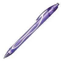 Bic Gel-Ocity Quick Dry Boligrafo Retractil - Punta Media de 0.7mm - Tinta de Gel - Secado Ultra Rapido - No Mancha el Papel - Color Violeta · Pack de 12 uds.