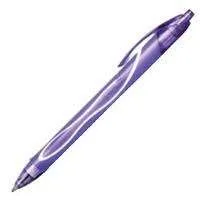 Bic Gel-Ocity Quick Dry Boligrafo Retractil - Punta Media de 0.7mm - Tinta de Gel - Secado Ultra Rapido - No Mancha el Papel - Color Violeta · Pack de 12 uds.