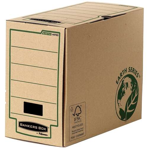Fellowes Bankers Box Earth Caja de Archivo Definitivo A4 150mm - Montaje Manual - Carton Reciclado Certificacion FSC - Color Marron · Pack de 20 uds.