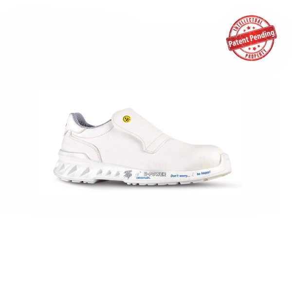 Upower Liam O ESD Calzado de Seguridad - Talla 35 - Comodidad y Ligereza, Empeine Hidrorrepelente, Cierre sin Cordones, Suela Antiabrasion y Antiaceite, Puntera AirToe Aluminium, Proteccion