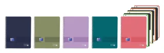 Oxford Live and Go Cuaderno de Espiral - Formato A4+ - 120 Hojas - Cuadricula 5x5mm - Tapa de Plastico - Anti Traspaso de Tinta - Digitalizacion de Textos con App - Colores Vivos Surtidos ·
