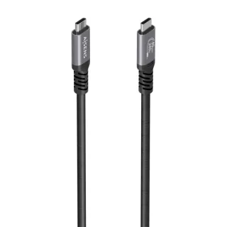 Aisens Cable USB-C Macho - Soporta hasta 240W - Longitud 1m - Velocidad de Transferencia hasta 40Gbps - Resolucion 8K - Aluminio - Color Negro