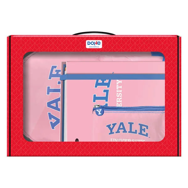 Dohe Yale Pack Mochila, Carpeta y Portatodo - Maletin Regalo 365x515x105mm - Carpeta A4 Recambio - Mochila 3 Compartimentos Grande - Portatodo Triple