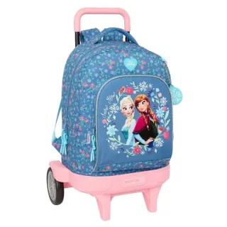 Safta Frozen Mochila con Carro - Extraible - Bolsillo Frontal - Portabotellas - Tirador Doble - Hombreras Acolchadas - Asa Acolchada - Tarjeta ID - Ruedas Antivibracion - 33 L - 330x220x450m