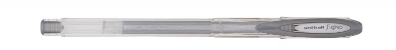 Uni-ball Noble Metal UM-120NM Boligrafo de Tinta Gel Signo - Punta de Bola 0.8mm - Tinta Resistente al Agua y Luz - Escribe en Papel Negro y Blanco - Color Plata · Pack de 12 uds.